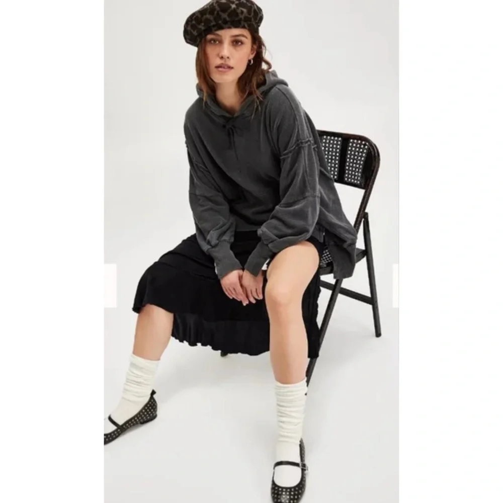 NWOT Free People Camden Pullover Hoodie Washed Black S - Picture 12 of 12